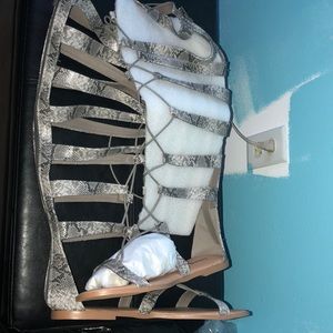 Snakeskin Gladiator Sandals